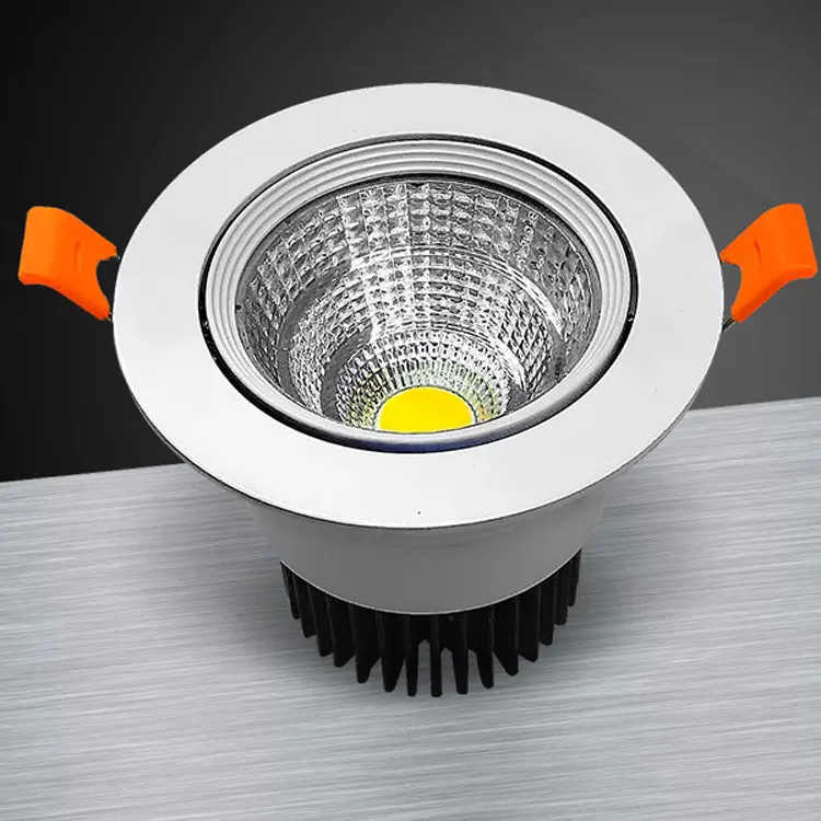 

Commercial Indoor Down Light 3CCT Adjustable angle Round Spot Recessed 7W 10W 15W 20W 30W LED COB Downlight For Hotels Malls