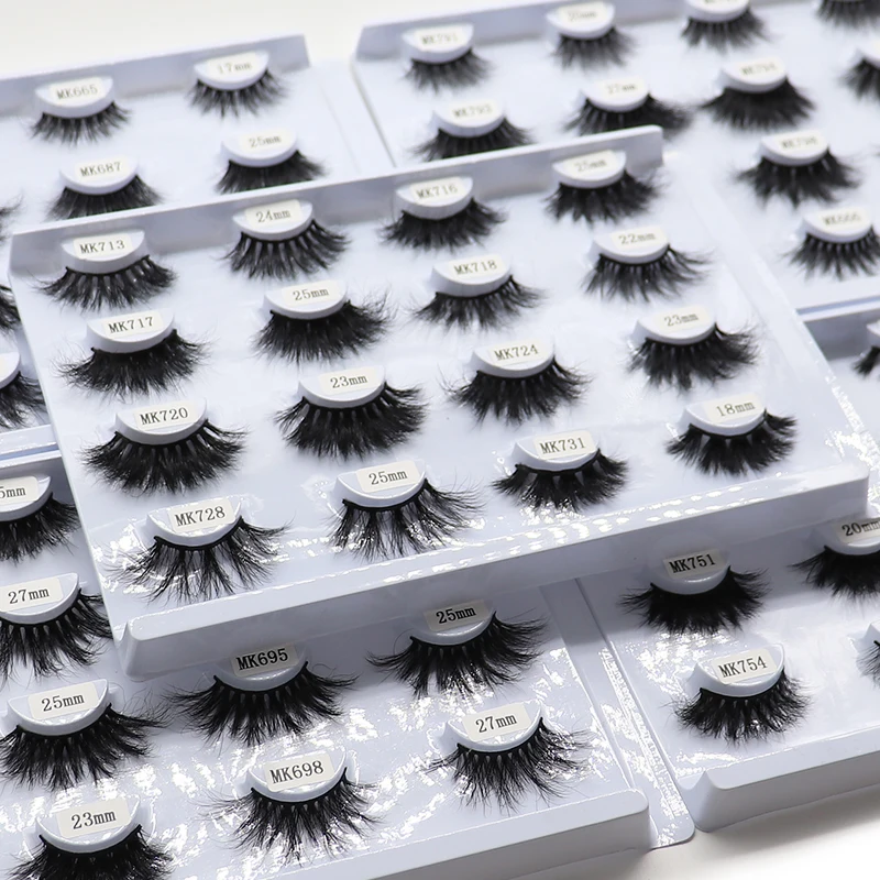 

Private label eyelash packaging boxes luxury cruelty free handmade 20mm 22mm 25mm fluffy mink eyelashes, Natural black