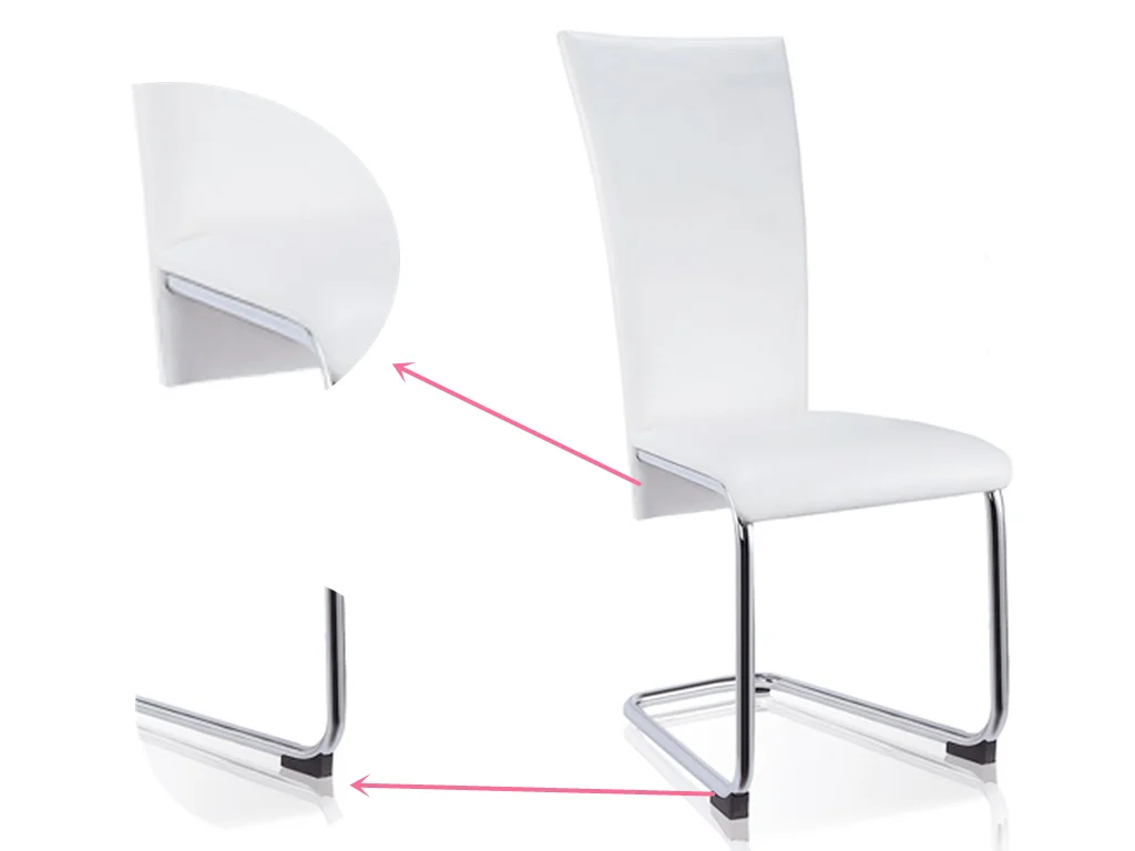 New design elegant and stylish PU leather dining chair bow chair