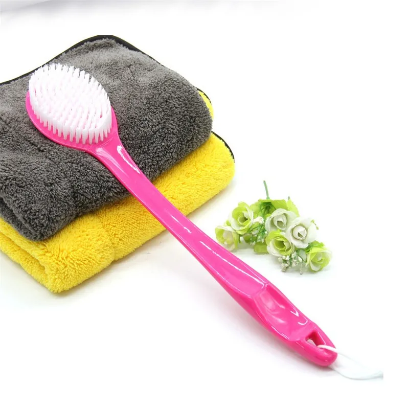 

Plastic popular long handle shower body back massager bath brush
