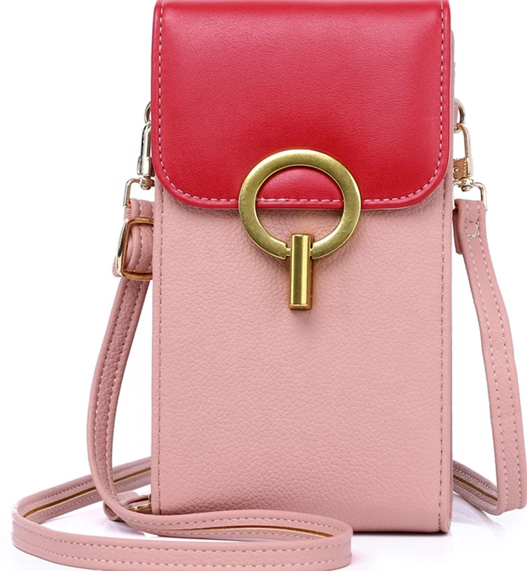 

Mini shoulder bags Pu Leather Cell Phone pouch ladies shoulder messenger bag small crossbody bag ladies, As show