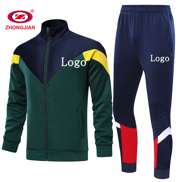 

Custom Logo Men Running Fitness Sportswear Sweatsuit Man Polyester Jogger Tracksuit Set
