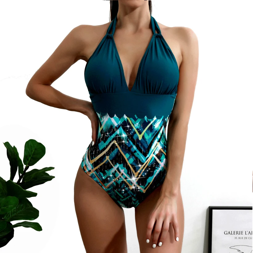

NDL2118 High waist floral womens bikini 2021 swimsuits custom logo womens swimwear