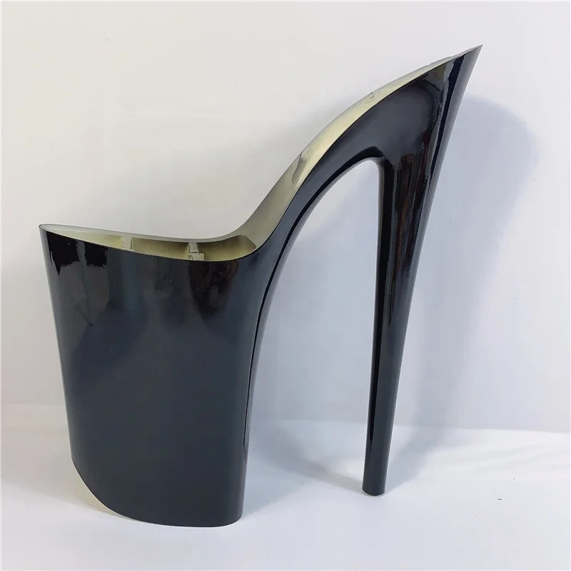 

9 inch-23cm super high heel sole ABS material black, Color