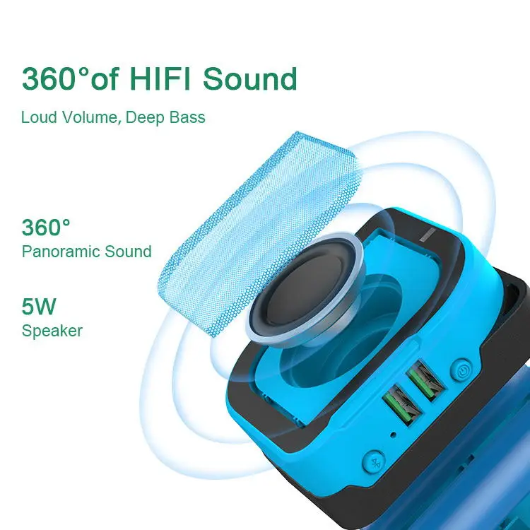 For 2020 Wireless Bluetooth Speaker Outdoor Wireless portable mini speaker waterproof with 3000/6000mAh power bank - ANKUX.COM