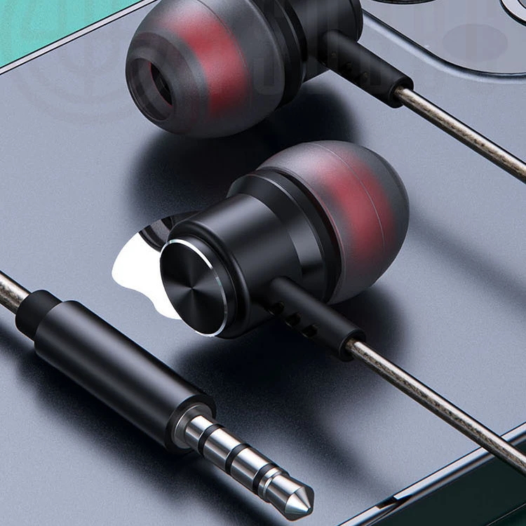 

Hot ysdbbc With Mic 3.5mm Anti-winding music Earbuds Wire Metal Earphone for phone game Wired Headphone