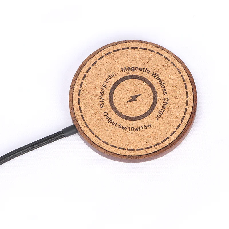 

Free Logo Custom COOKI 7.5W/10W/15W Phone Wood Magnetic Wireless Charger for iPhone 12 pro max