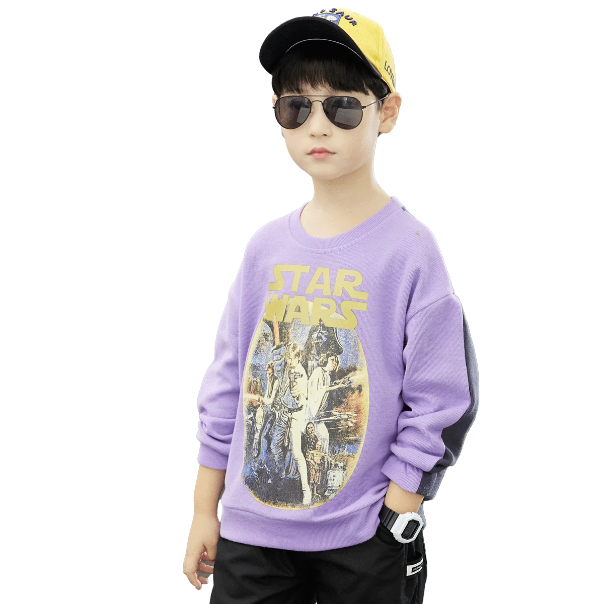 

Children's clothing boys autumn sweater 2021 new children's color matching spring and autumn long-sleeved shirt