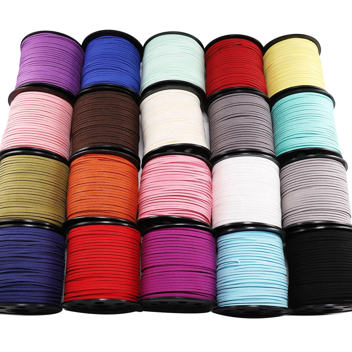 

10m/lot 2.5 mm Flat Faux Suede Braided Cord Korean Velvet Leather Handmade Thread String Rope For DIY Jewelry Making Supplies, Red/white/pink/black/blue/green/purple