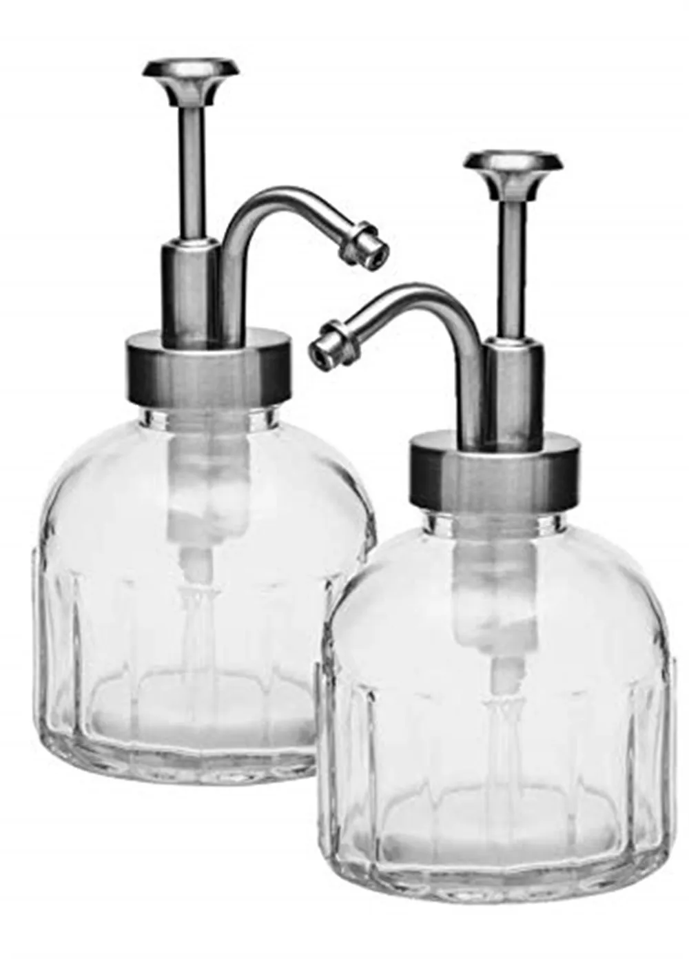 Lotion Dispenser (brushed Nickel) 8 Oz Clear Glass Jar Buy Lotion