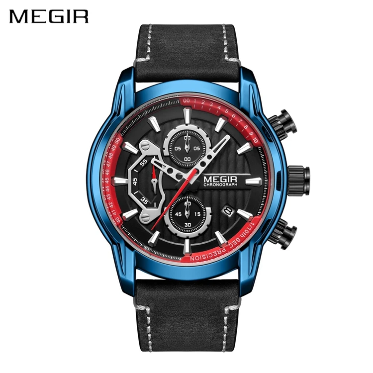 

MEGIR 2104 Men Original Brand Watches Luxury Minimalist Analog Quartz Date Showed China Watch