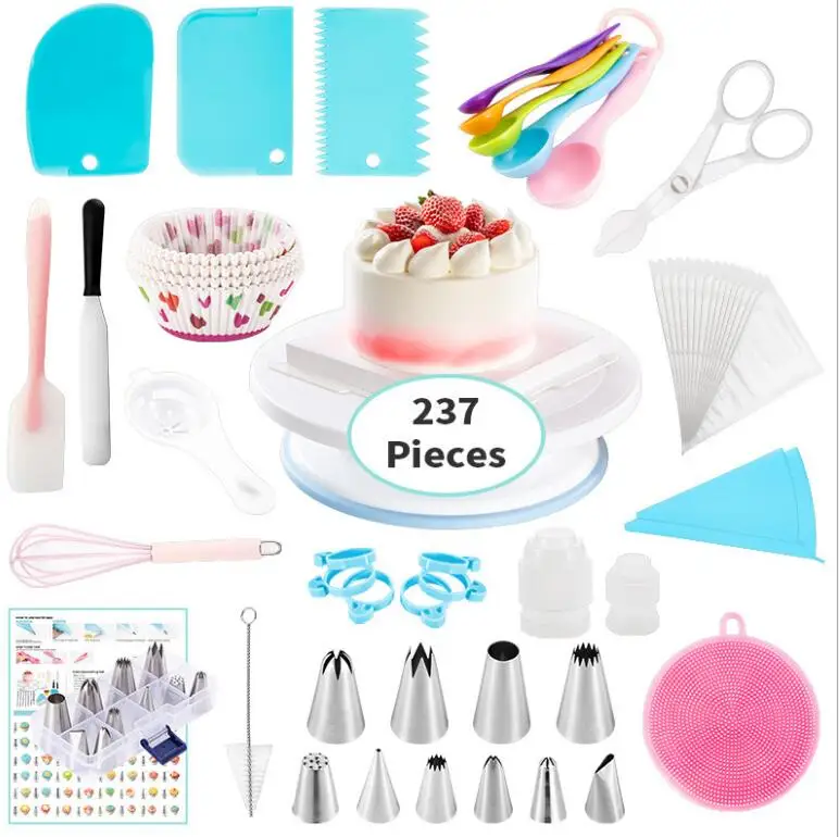

Cake Decorating Supplies Set Baking Tools Kit Piping Tips Toppers Fondant Cake Decorating set baking tools