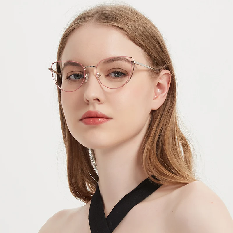 

YC OPTICAL Vogue new design double rim spectacle gafas de metal 2023 support OEM eyewear metal womens optical eyeglasses frames