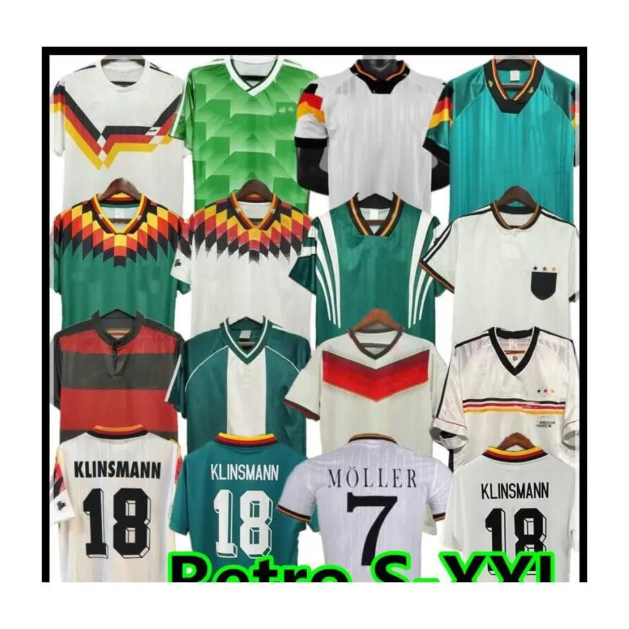 

1990 1994 Retro Littbarski Ballack Soccer Jersey Klinsmann Matthias 1988 1998 2014 Shirts Kalkbrenner Football Germany 1996 2004
