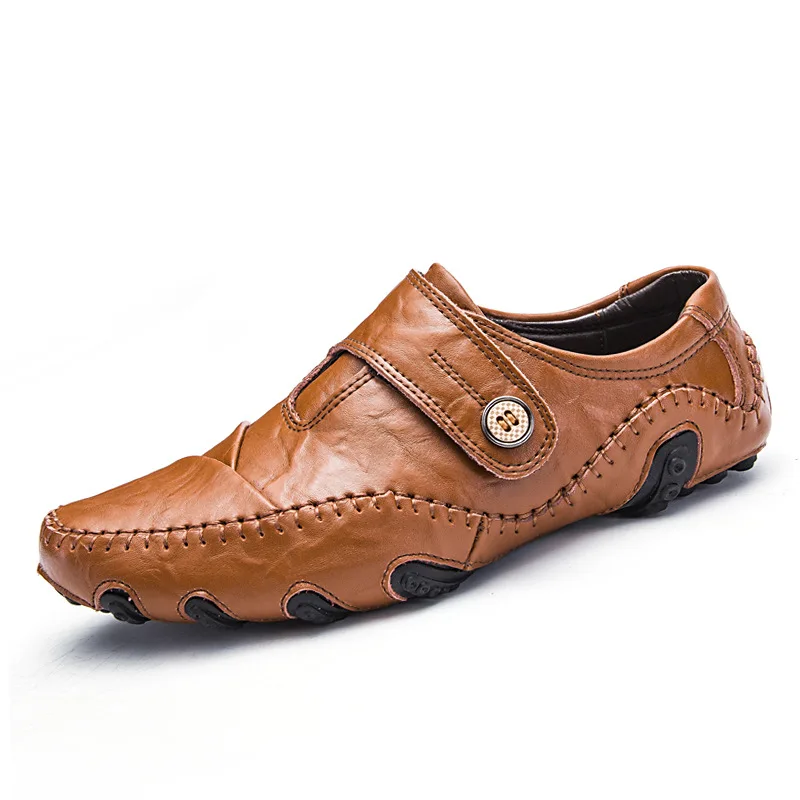 

Factory Sale Trendy Casual Men's Leather Shoes Plus Size Solid Color Buckle Plus Velvet Warm Men's Oxford Shoes