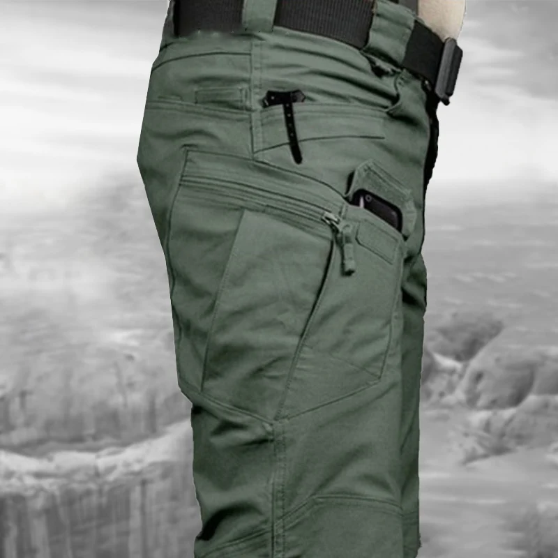 

Men Casual Cargo Pants Elastic Outdoor Hiking Trekking Army Tactical Sweatpants Camouflage Military Multi Pocket Trousers S-6XL, Khaki navy light grey dark grey black