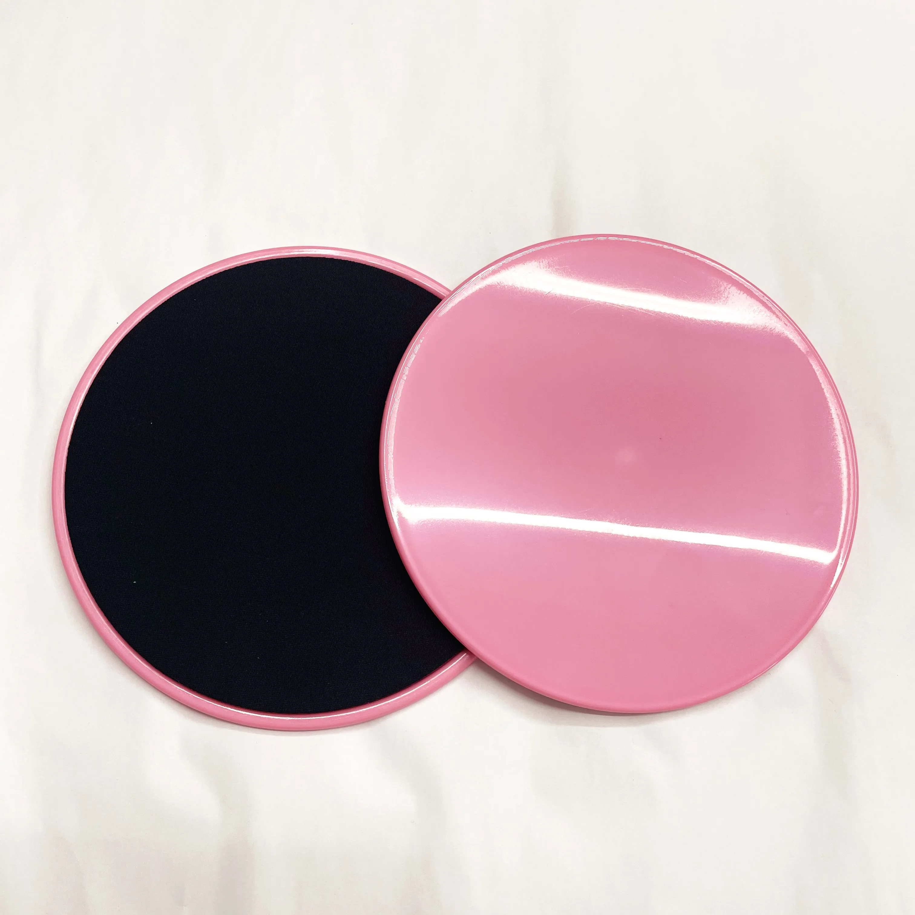 

hot selling speed ABS EVA core sliders disc with bands / Dual Sided Exercise Gliding Discs / Core Gliders Gliding Discs, Pink