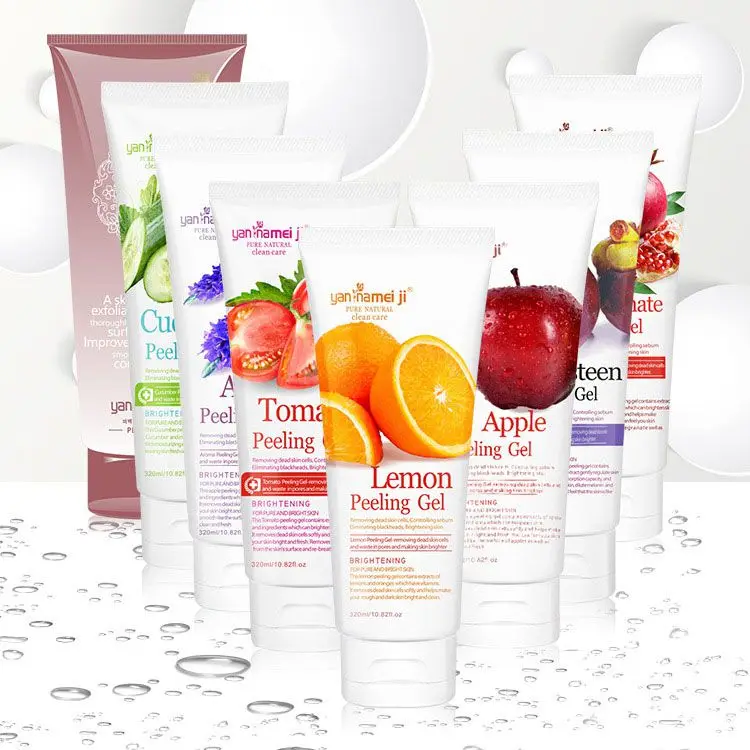 

Korean Mild Herb Apple Lemon Tomato Cucumber Lavender Facial Cleanser Cleansing Gel Vitamin C Whitening Skin Face Peeling Gel