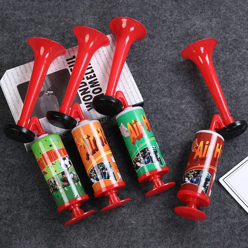 

Hand held canned air horn pump trumpet, loud noise maker horn, Sport boating warning security cheering tool horn, Customized color