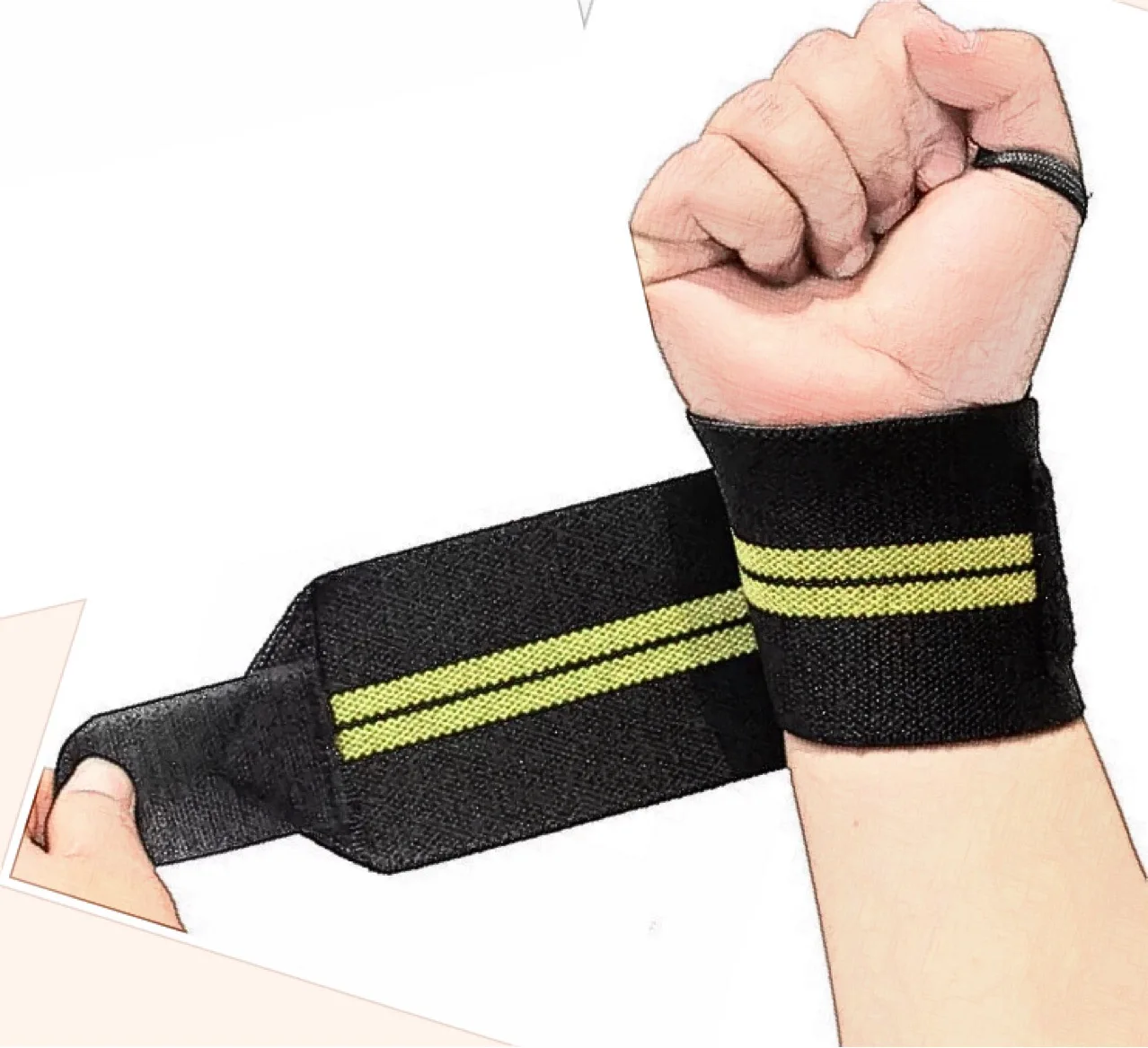 

Rubber High Elastic fitness hand Anti -Slip Straps Wrist Wraps Support, Optional