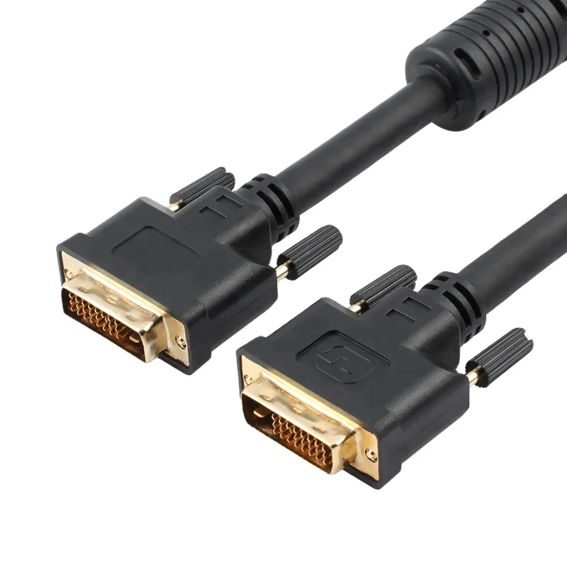 

ULT-unite DVI-D 24+1 Dual Link DVI to DVI Monitor Adapter Cable with Ferrites, Black