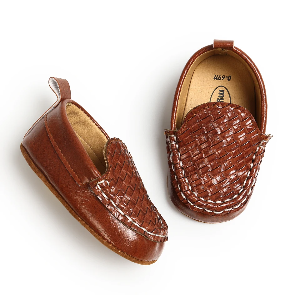 
Quick shipping PU leather soft sole moccasins toddler boy baby loafers shoes 