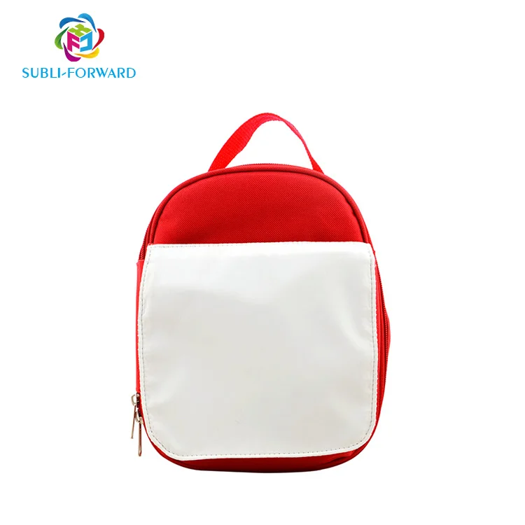 

Sublimation Kids Lunch Bag Insulated Cooler Box Lunch Organizer Bento Bags For School Girls Boys Children Student, Red