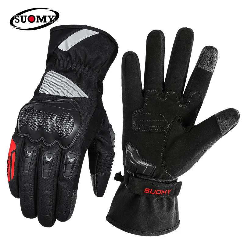 

New SUOMY Motorcycle Gloves Winter Warm Waterproof Glove Outdoor Sport Ski Skate Gloves Motorbike Motocross Racing Riding Bike