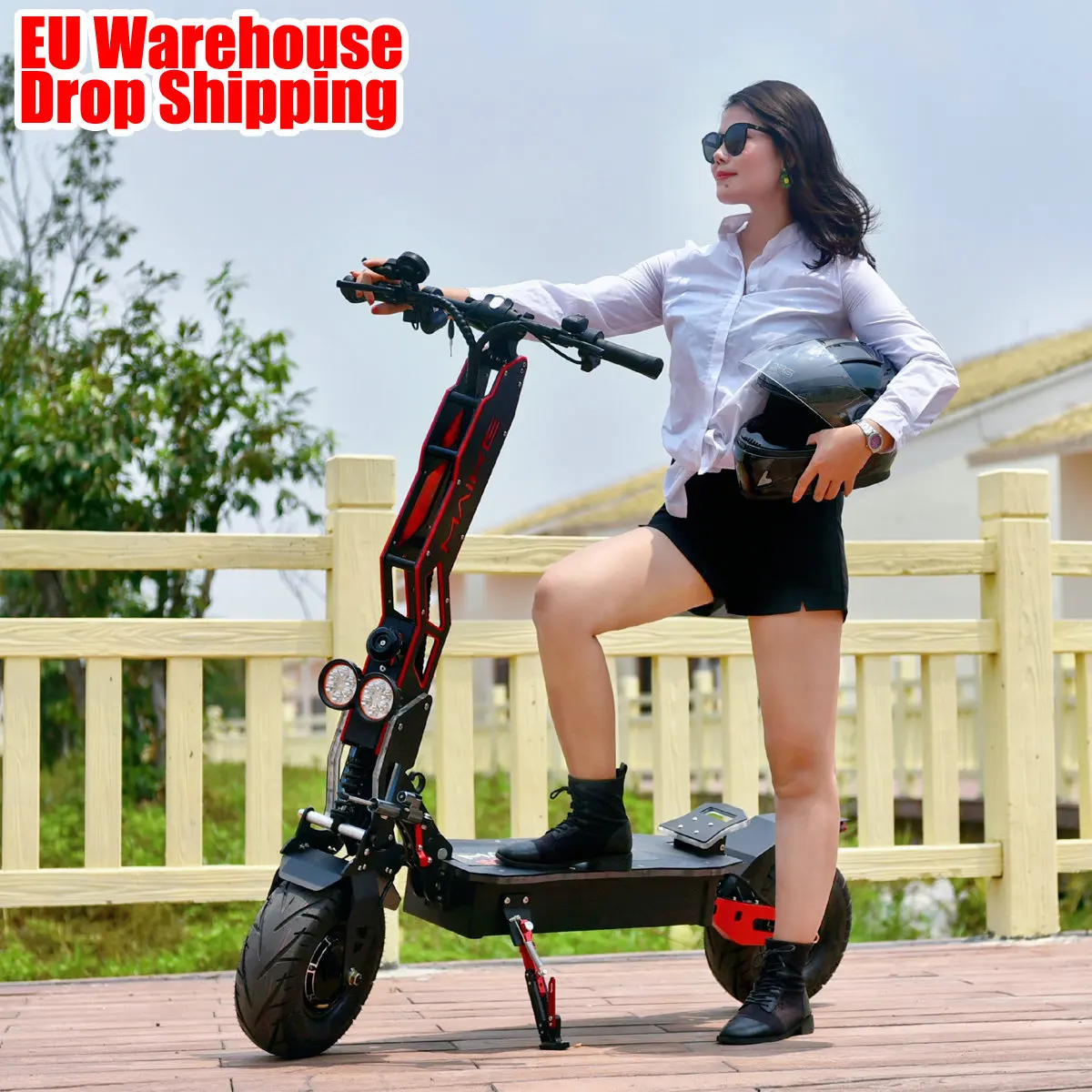 

Free Shipping Maike MKS electric scooter bike 8000w double hub 13 inch electric scooter europe warehouse dripshipping scooter
