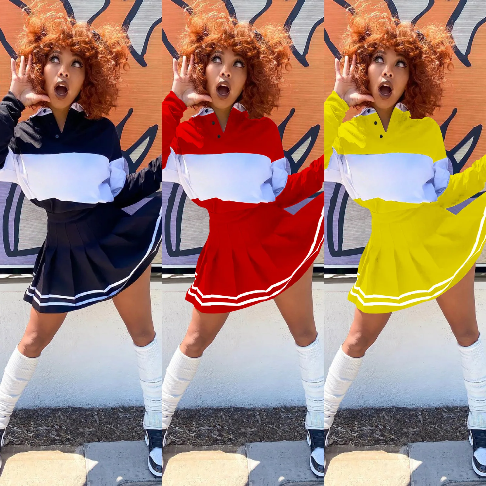 

SZ8165 Top brand breathable skirt sets women 2 piece outfits fall short sets women two piece ladies girls women two piece sets