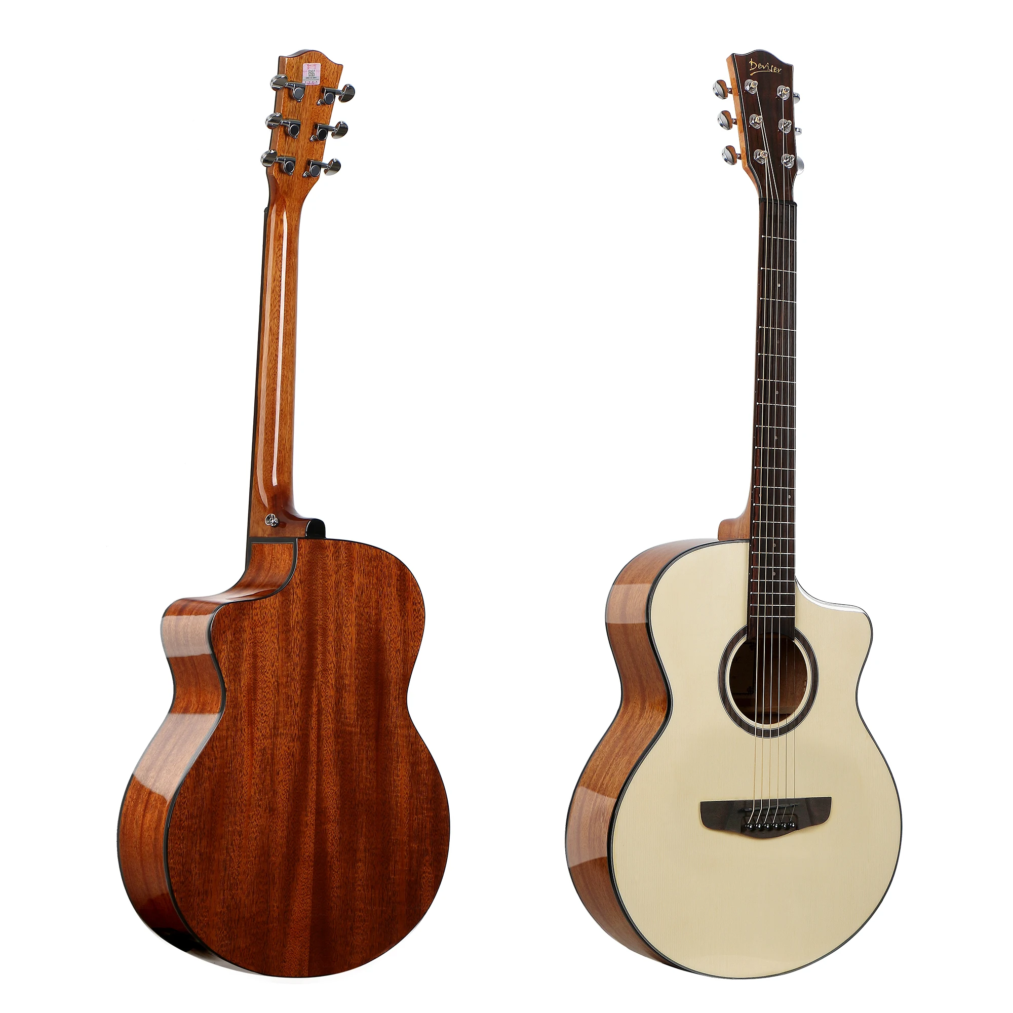 

40 inch Deviser acoustic guitar A grade Spruce top mahogany back&Side high gloss wholesale price LK-13-N, Nature