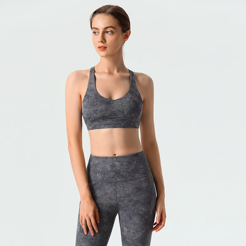 

Women High Waist Tie Dye Fitness Running Athletic Workout yoga set