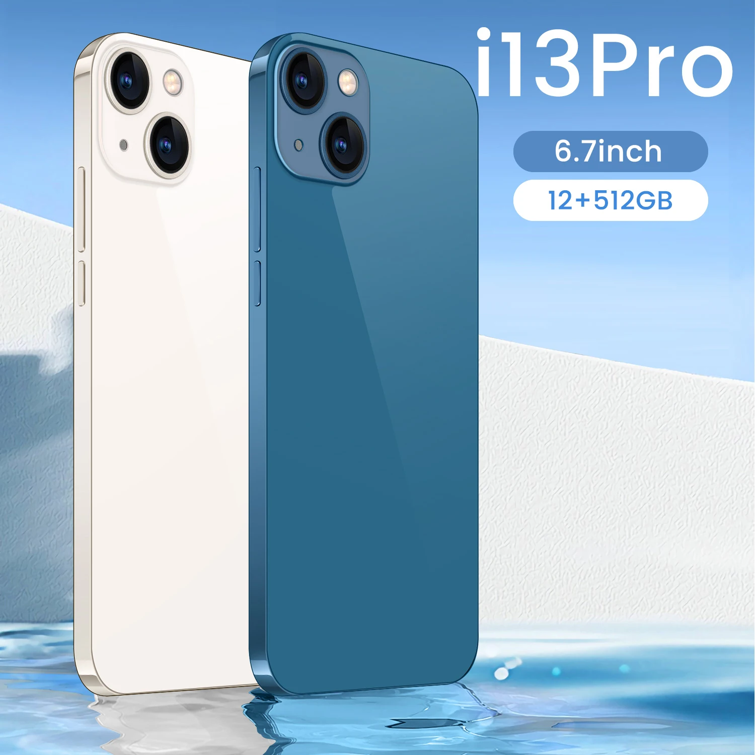 

New arrival i13 pro 6.7inch 16+512 original realme dual sim cards google mobile phone, Black blue gold