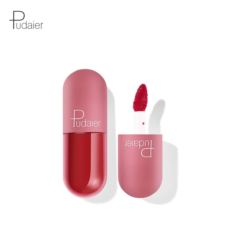 

Pudaier Matte Lipgloss Liquid lipstick Matte Long Lasting Waterproof Cosmetic Mini Capsule Makeup lipgloss