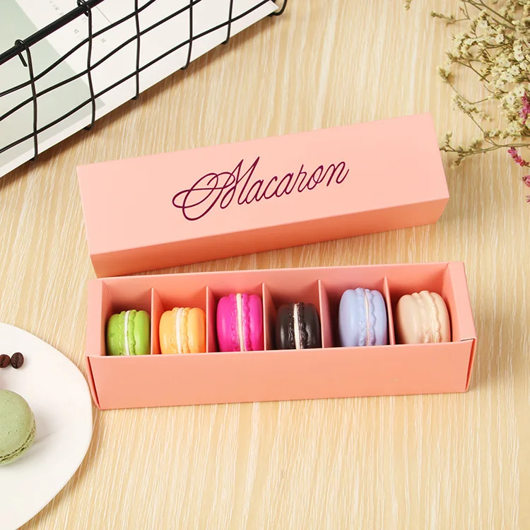 

Wholesale luxury eco friendly packaging custom logo Gift Food Biscuit Macaron Packing Box Sweet Cookie Paper Macaron