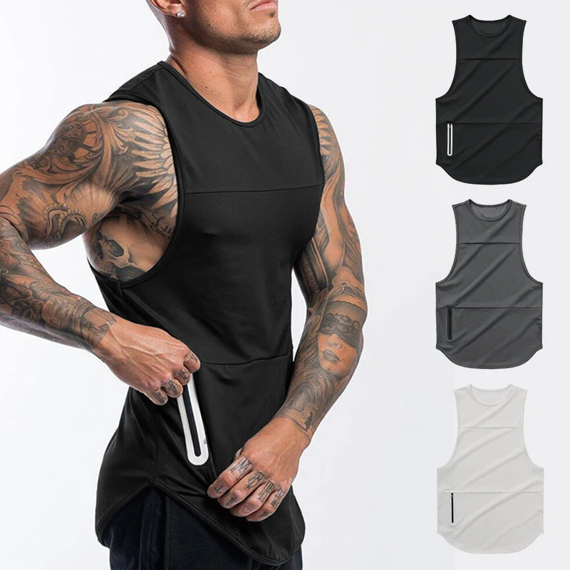 

Good Quality Fitness Gym Tank Top Custom Wholesale Sportwear Slim Fit Vest, Customized color