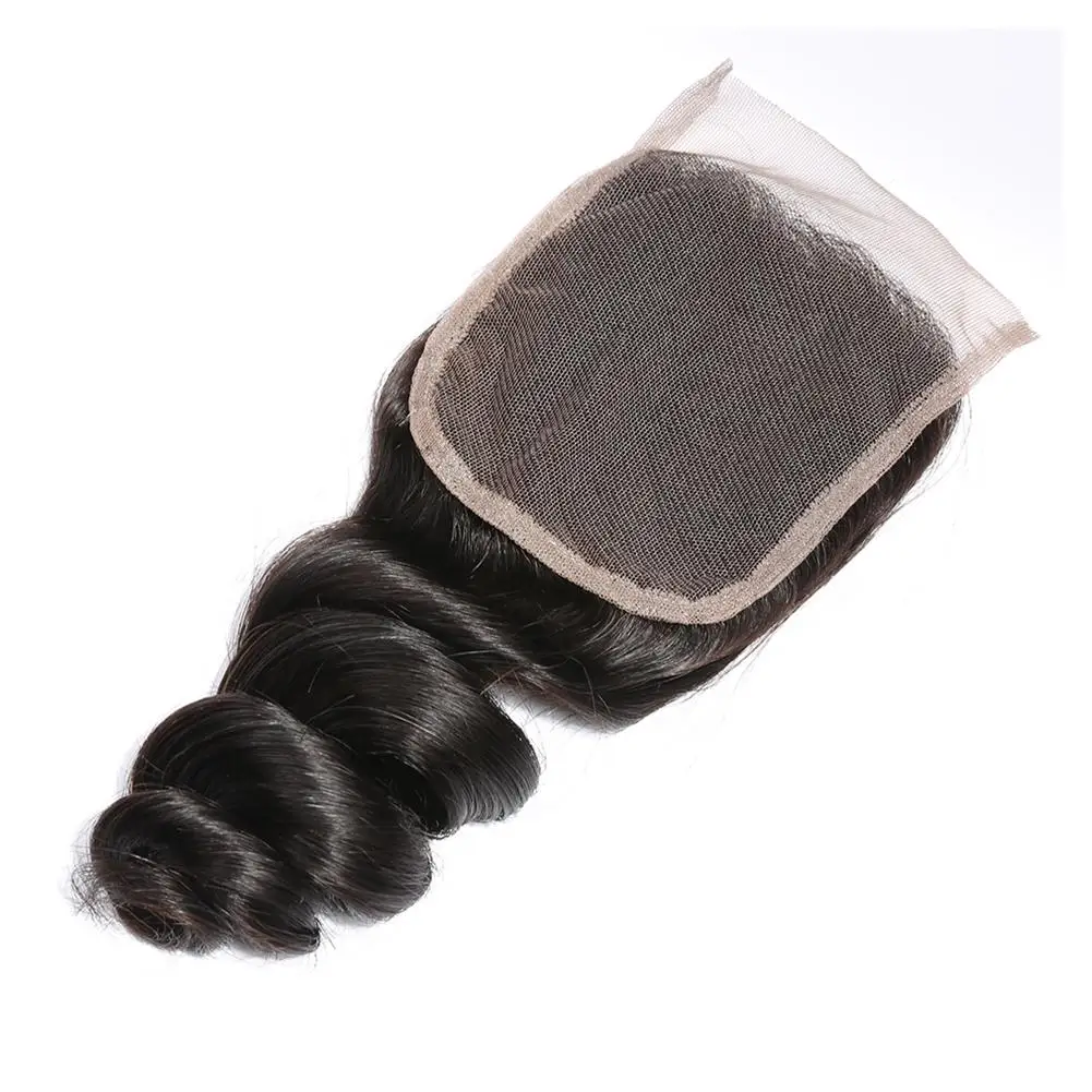 

Wholesale 10 12 14 16 Inch Virgin Human Hair 4x4 5x5 6x6 7x7 Natural Color Loose Wave 4*4 Transparent Lace Closure