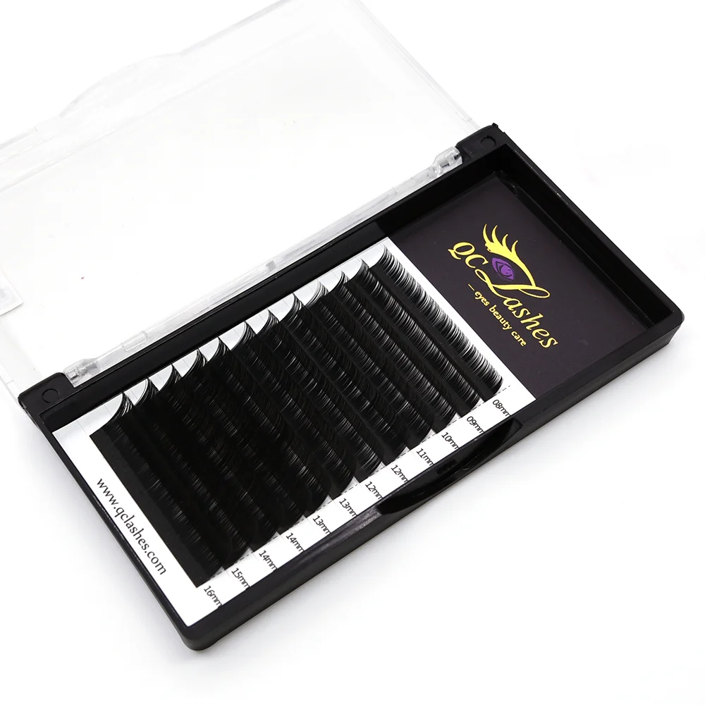 

0.03 0.05 0.07 0.15 0.20 B C D DD L M curl volume cashmere eyelash extensions supplies kits trays, Matte black/more darker