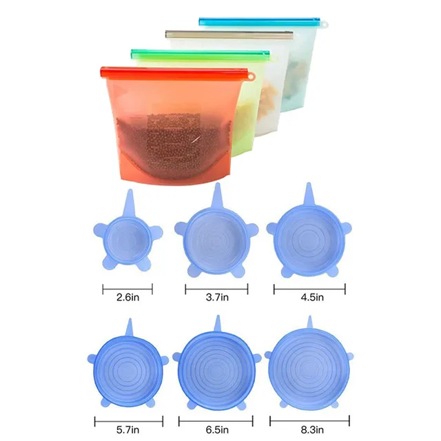 

Certified Without Bpa Environmental Protection Silicone Food Storage Bag, Any pantone color