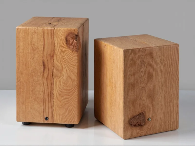 Reclaimed wood speaker stands with internal sand fill