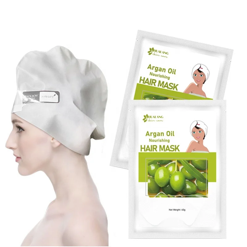 

Private Label Custom Logo Korean Cap Style Nourishing Argan Oil Keratin Hair Mask Sheet Treatment Hair Masks in Sheet