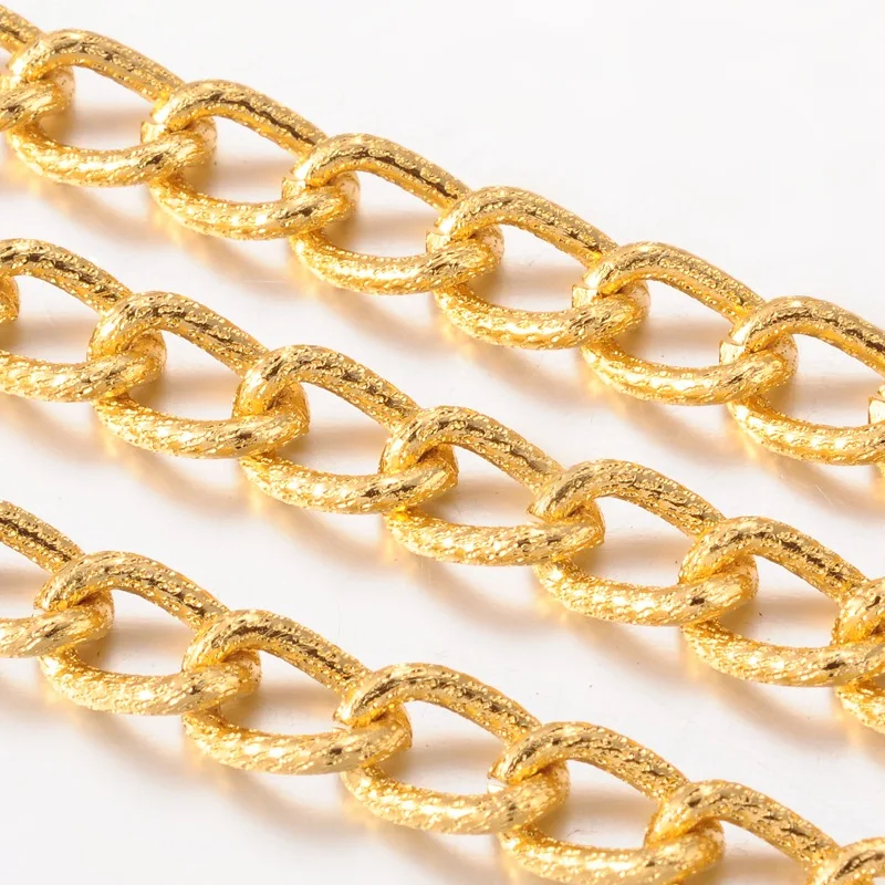 

Pandahall Oval Gold Aluminium Twisted Curb Chains for Jewelry Making