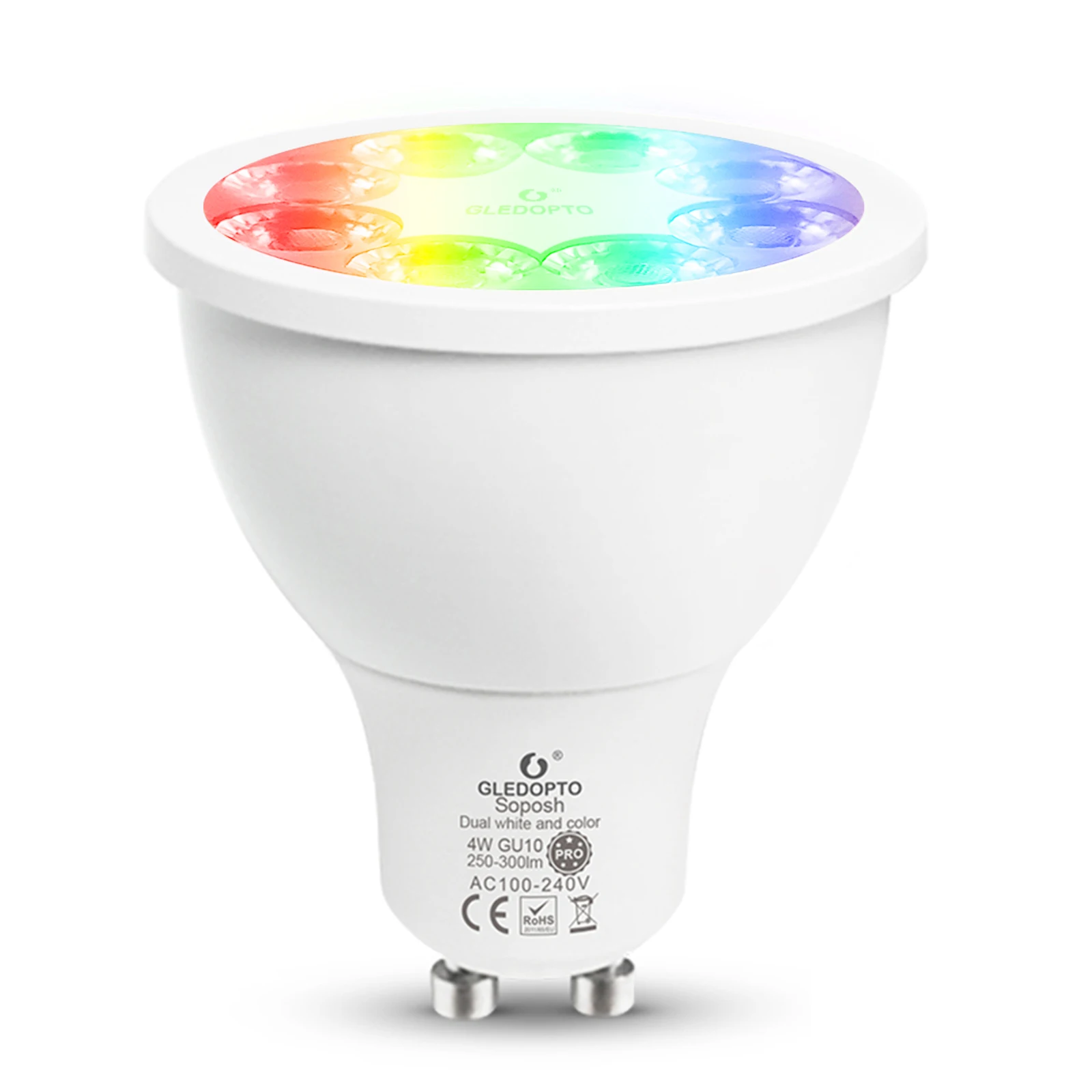 GU10 LED Light Bulb Color Changing 16 Millions Colors 4W Dimmable Warm White/Cold White 2000K-6500K RGB LED Light Bulbs