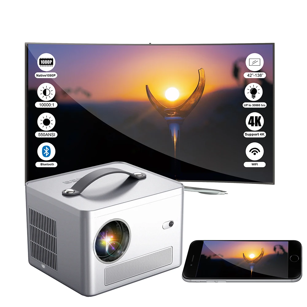 

AOKANG Wholesale Smart Android TV Video Proyector Full HD 5100 Lumens Video Mini Projector 4k