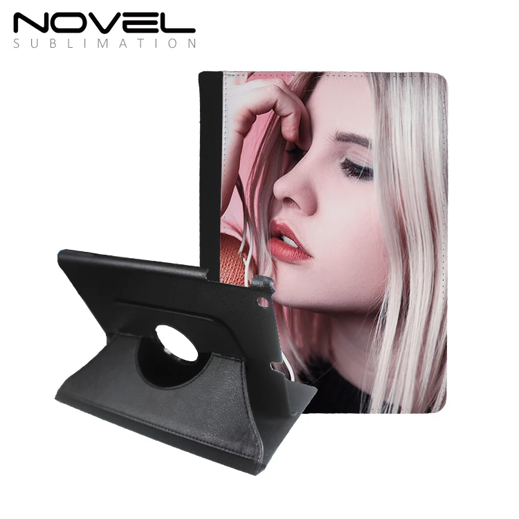 

Custom Blank Rotate Sublimation PU Leather Wallet Case For Ipad Series, Black