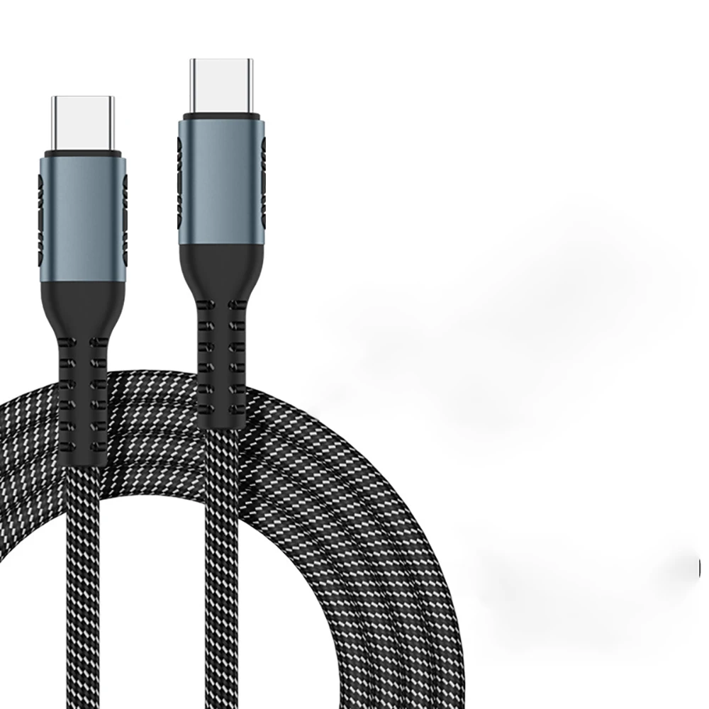 

100W black usb cable 3.1 pd 5A braided usb cable for Laptop data transfer and charging