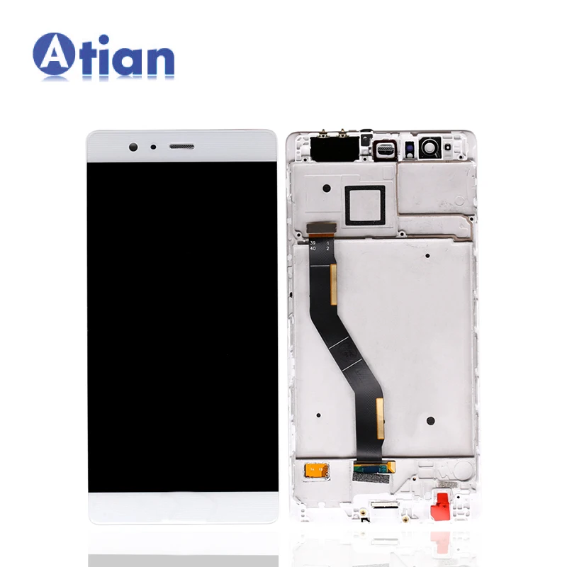 

100% Tested LCD Screen for Huawei P9 Plus LCD Touch Screen Digitizer with Frame EVA L09 L19 VIE L09 L29 Assembly Replacement, Black white gold