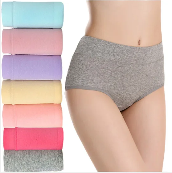 

Women Underwear Pure Color Panties Ladies Sexy Cotton Briefs Female Breathable Underpants, As shown