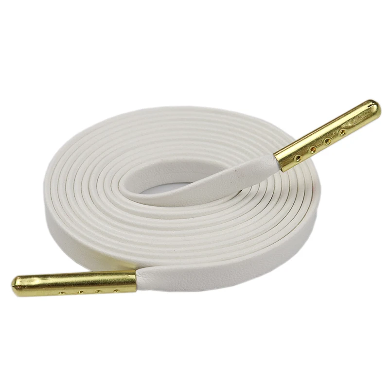 

Xuansi Flat Sheepskin Leather Shoe laces 51" Long Metal Agelts Great For Sneakers and Shoes custom shoe strings