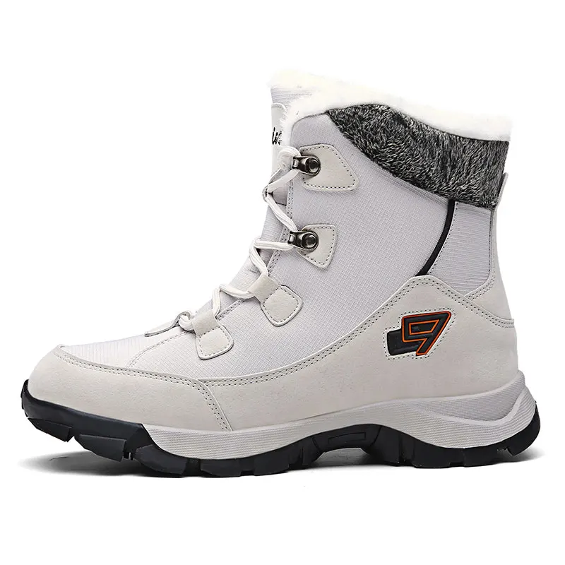 

Round toe warm suede leather pubescent short tube brushed snow boots ankle boots